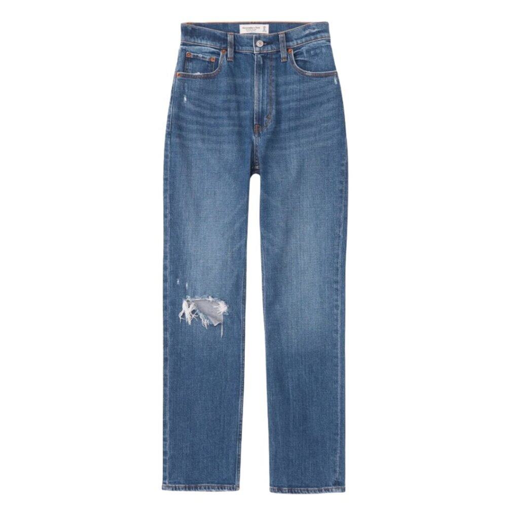 NWT Abercrombie Ultra High-Rise Ankle Jeans – Size 28 (6L), Straight Leg